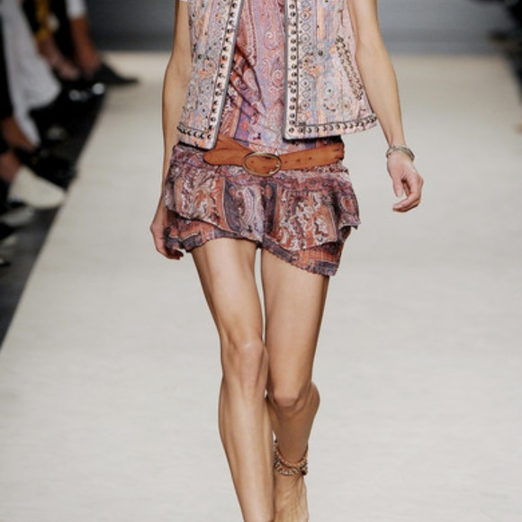 SOLD. Isabel Marant Silea Paisley Silk Mini Skirt - Picture 6 of 8